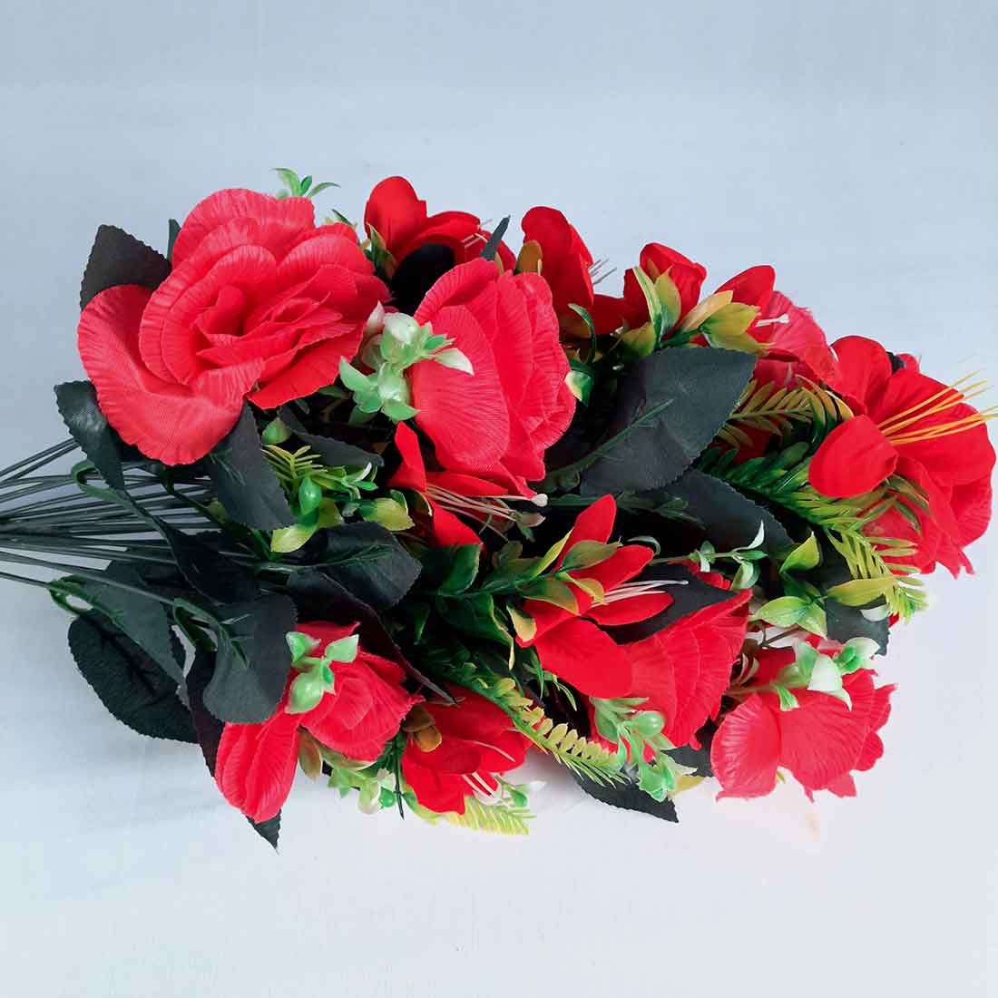 Artificial Flowers Bunch- Apkamart #color_Red