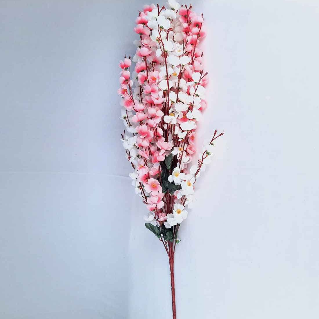 Artificial Flowers Bunch- Apkamart #color_White & Pink
