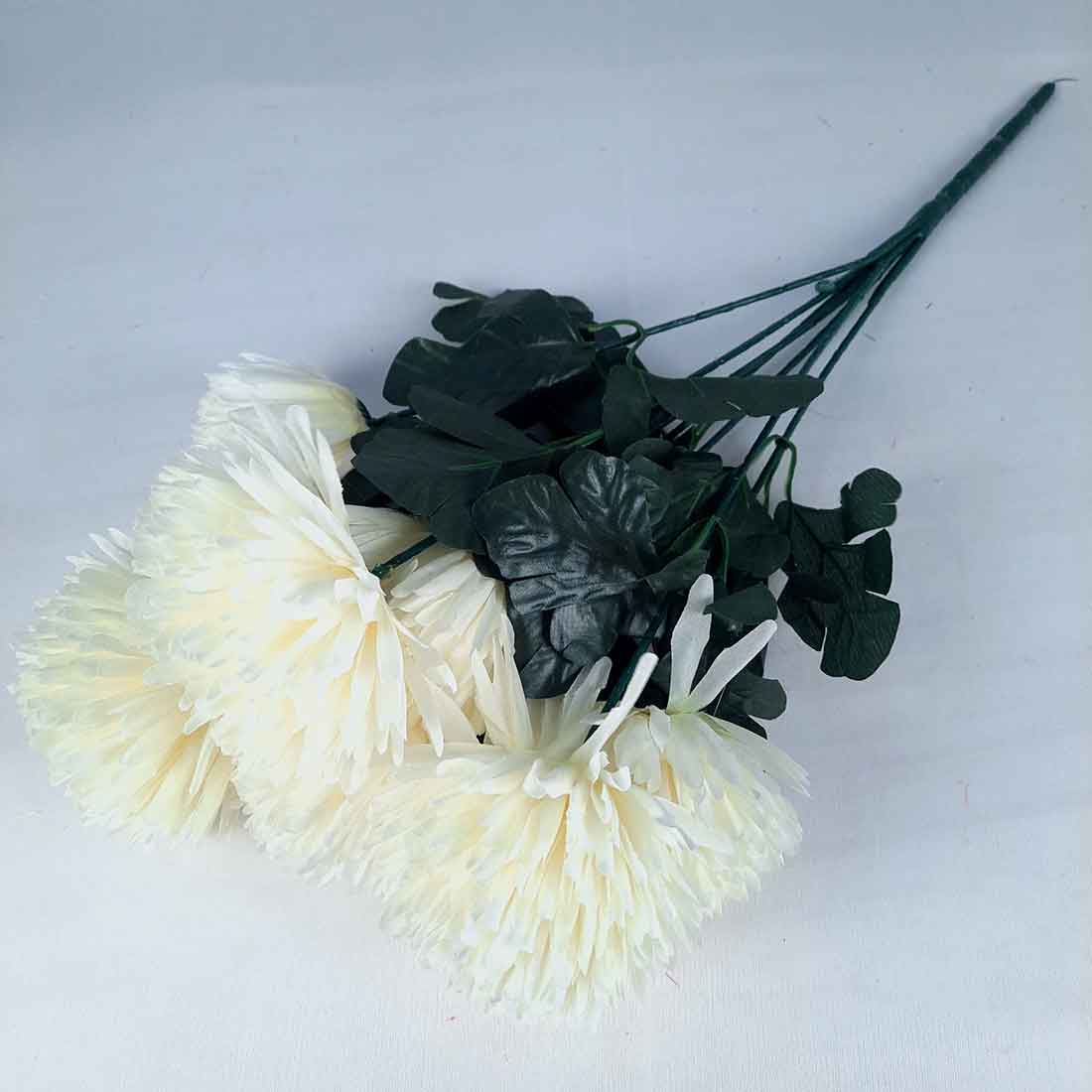 Artificial Flowers Bunch- Apkamart #color_White