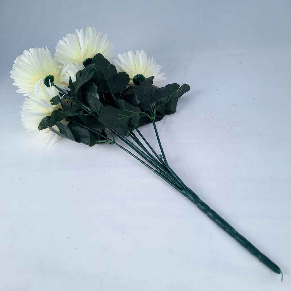 Artificial Flowers Bunch- Apkamart #color_White