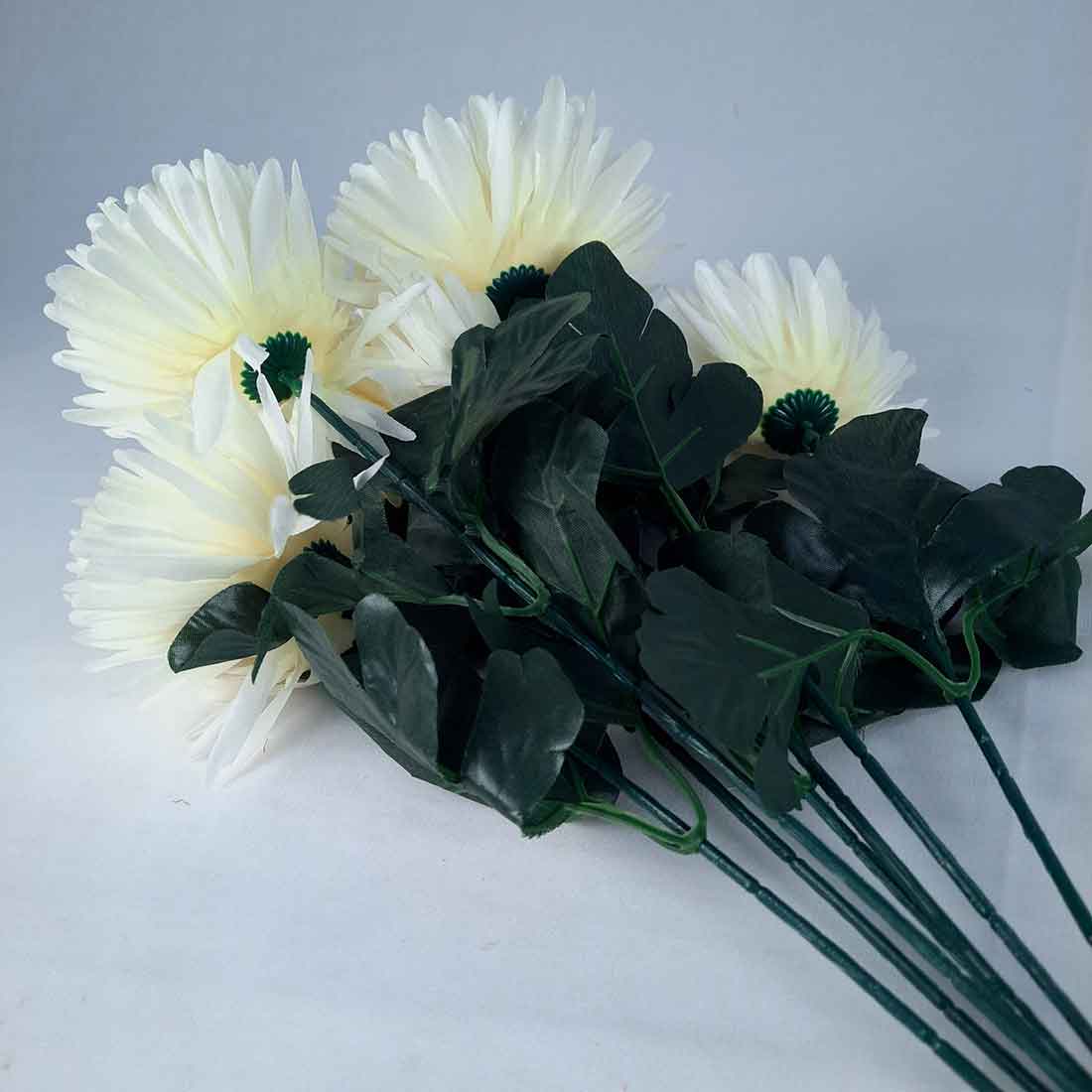 Artificial Flowers Bunch- Apkamart #color_White
