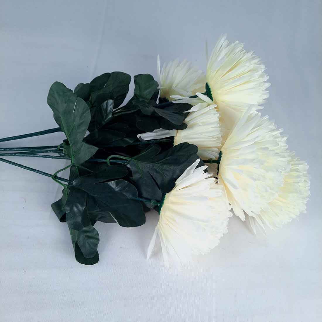 Artificial Flowers Bunch- Apkamart #color_White