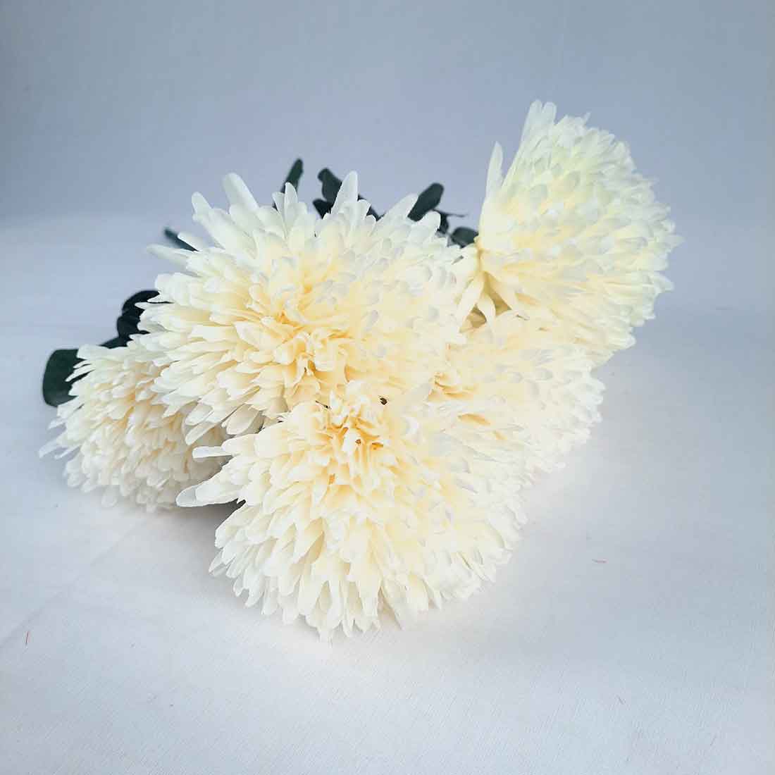 Artificial Flowers Bunch- Apkamart #color_White