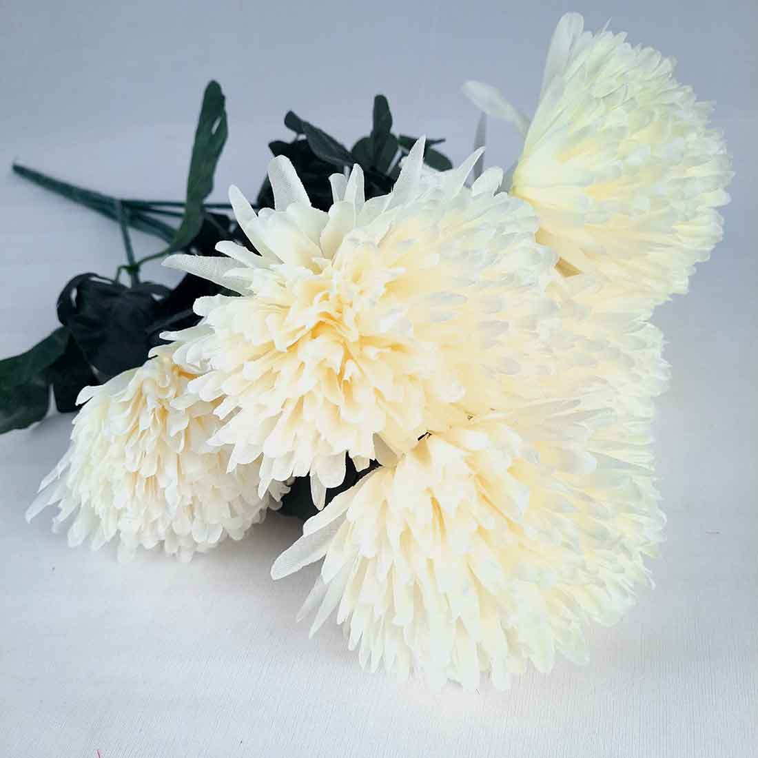 Artificial Flowers Bunch- Apkamart #color_White