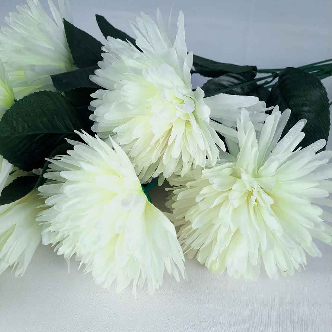 Artificial Flowers Bunch- Apkamart #color_White