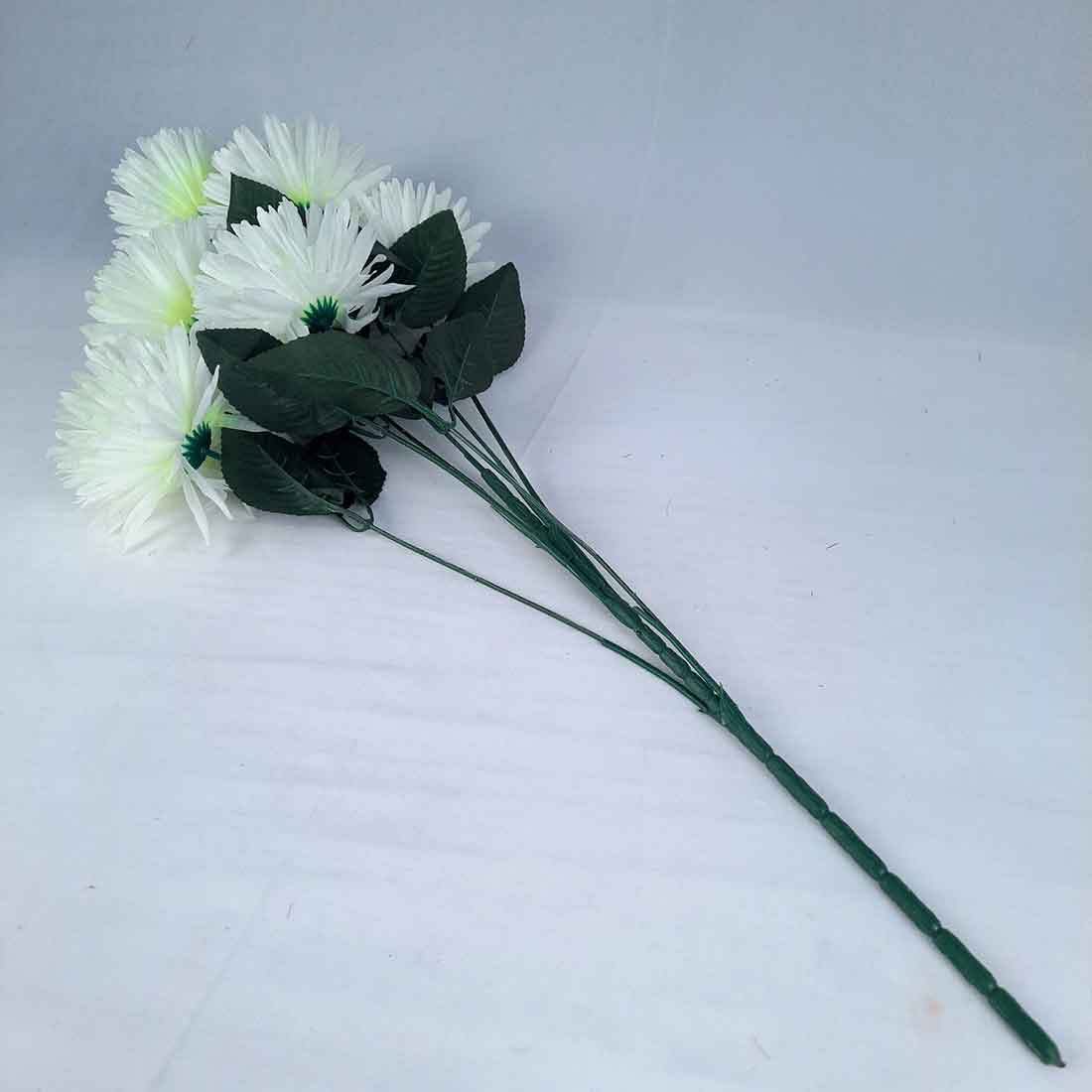 Artificial Flowers Bunch- Apkamart #color_White