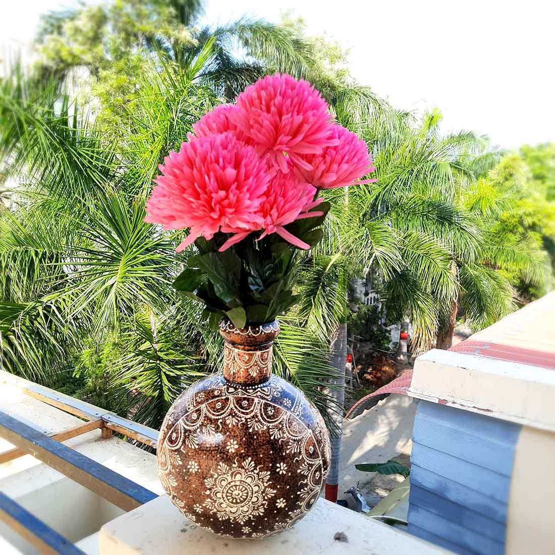 Artificial Flowers Bunch- Apkamart #color_Pink