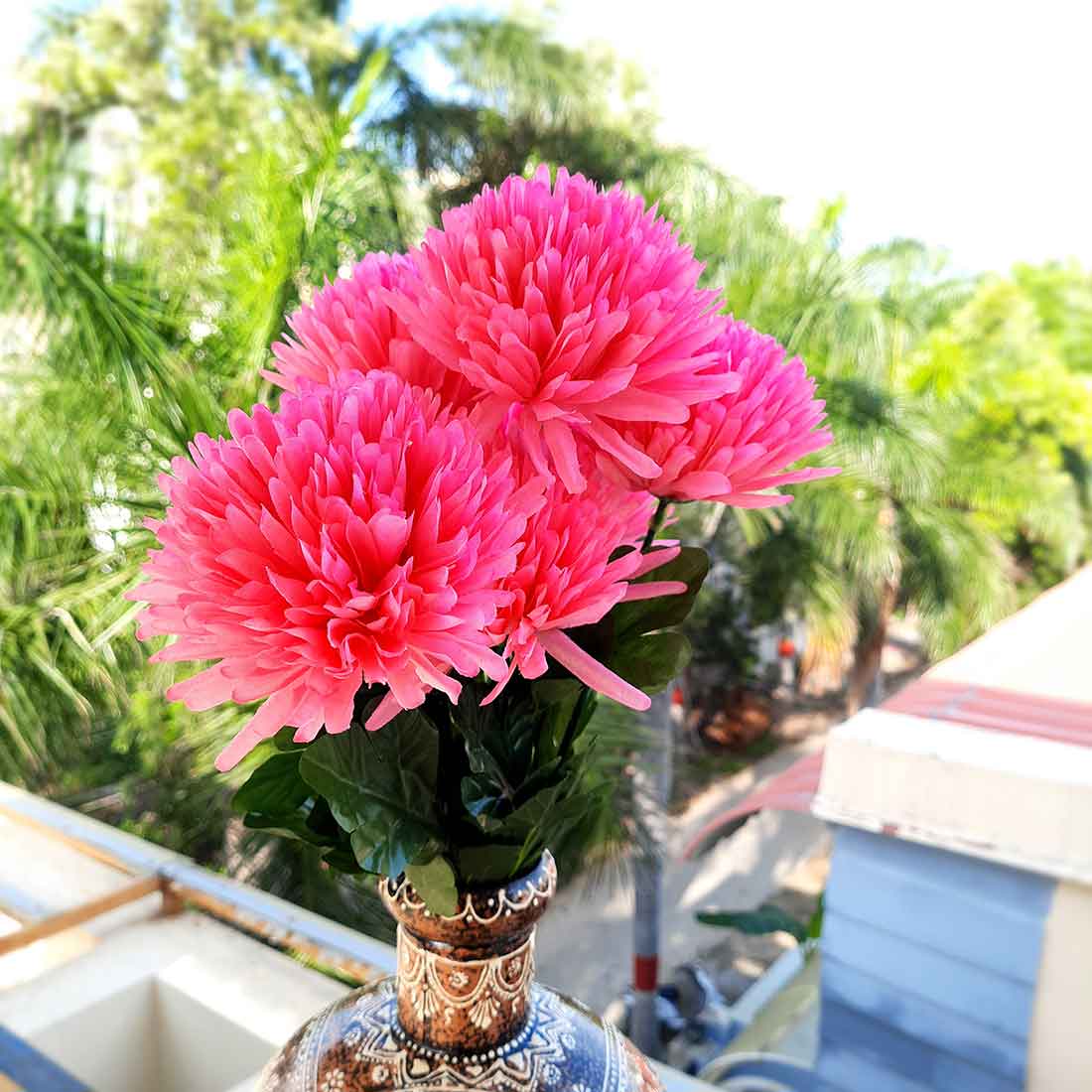 Artificial Flowers Bunch- Apkamart #color_Pink