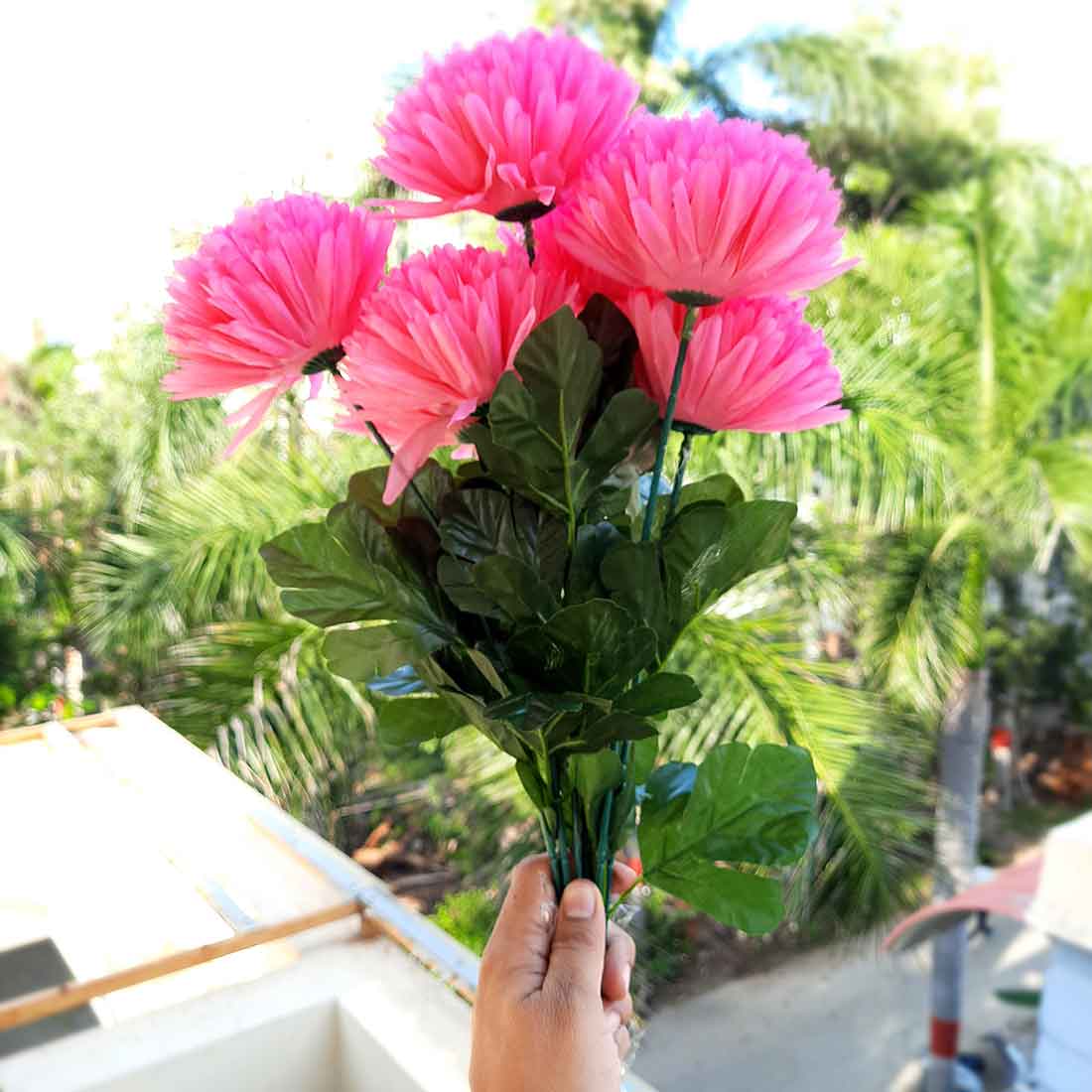 Artificial Flowers Bunch- Apkamart #color_Pink