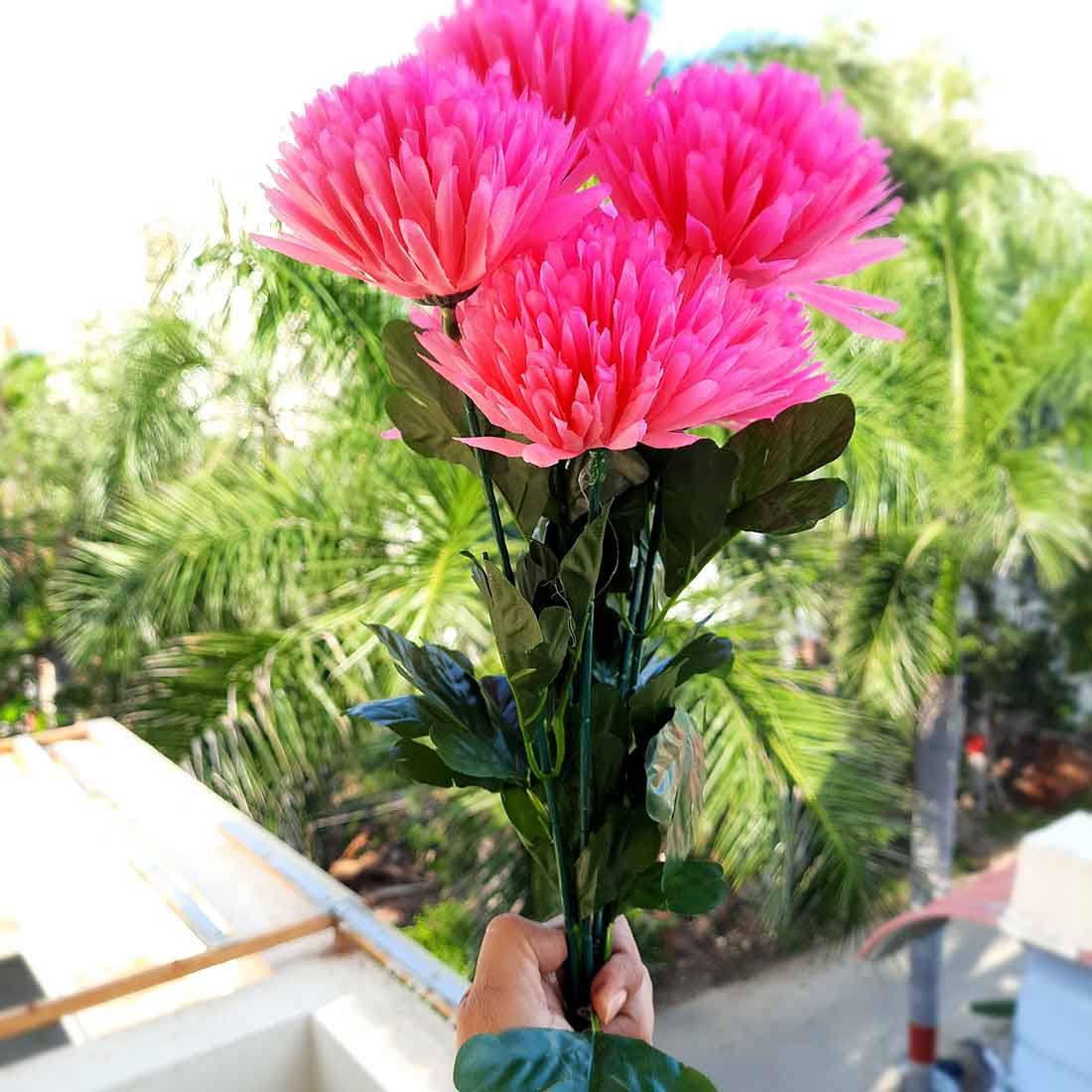 Artificial Flowers Bunch- Apkamart #color_Pink