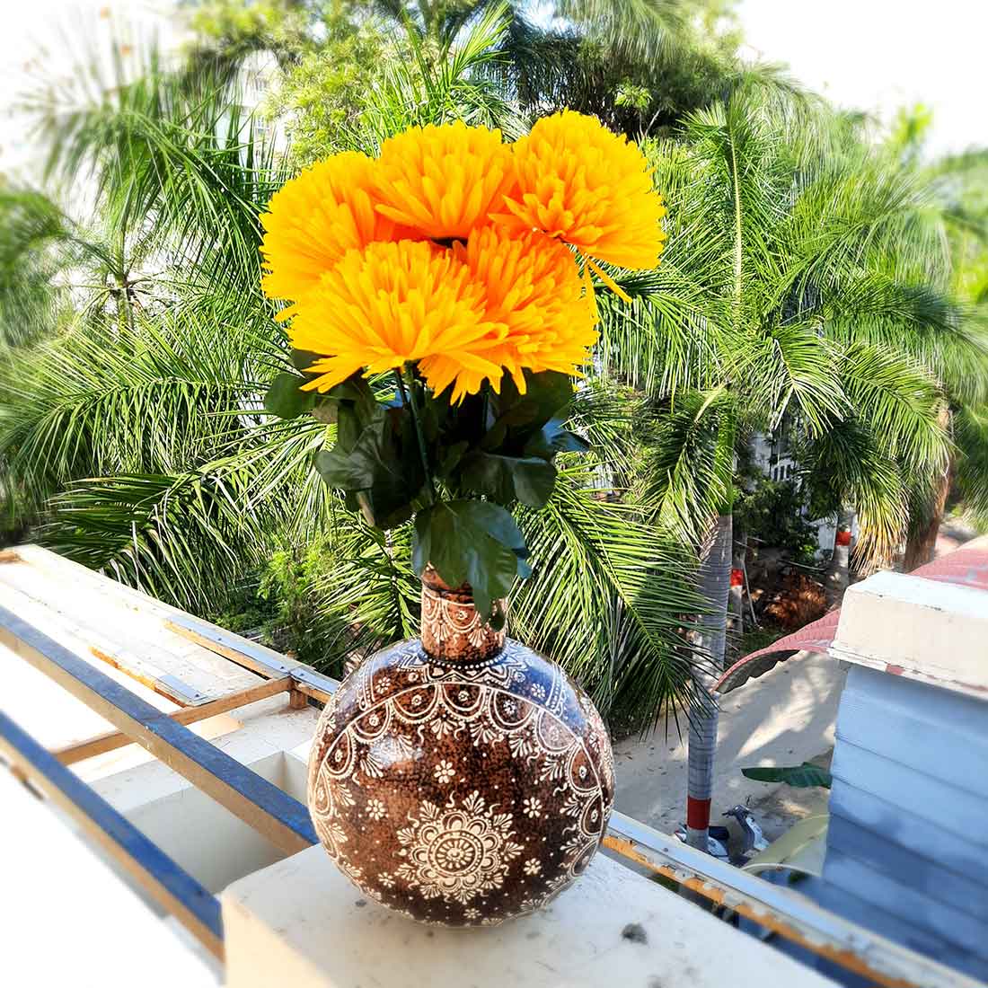 Artificial Flowers Bunch- Apkamart #color_Yellow