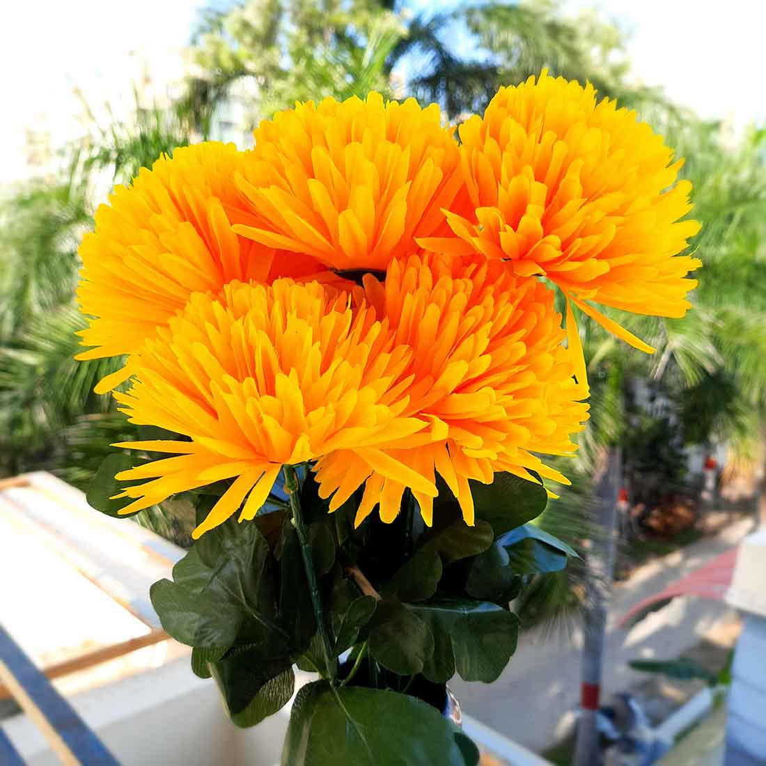 Artificial Flowers Bunch- Apkamart #color_Yellow