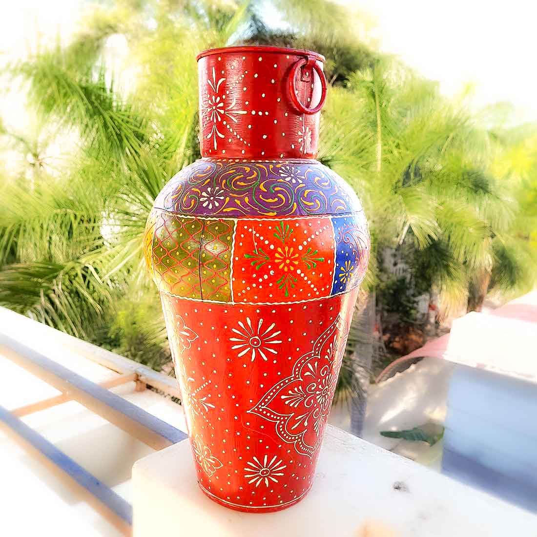 Big Flower Vase | Corner Big Flower Vase for Living Room -18 Inch - ApkaMart