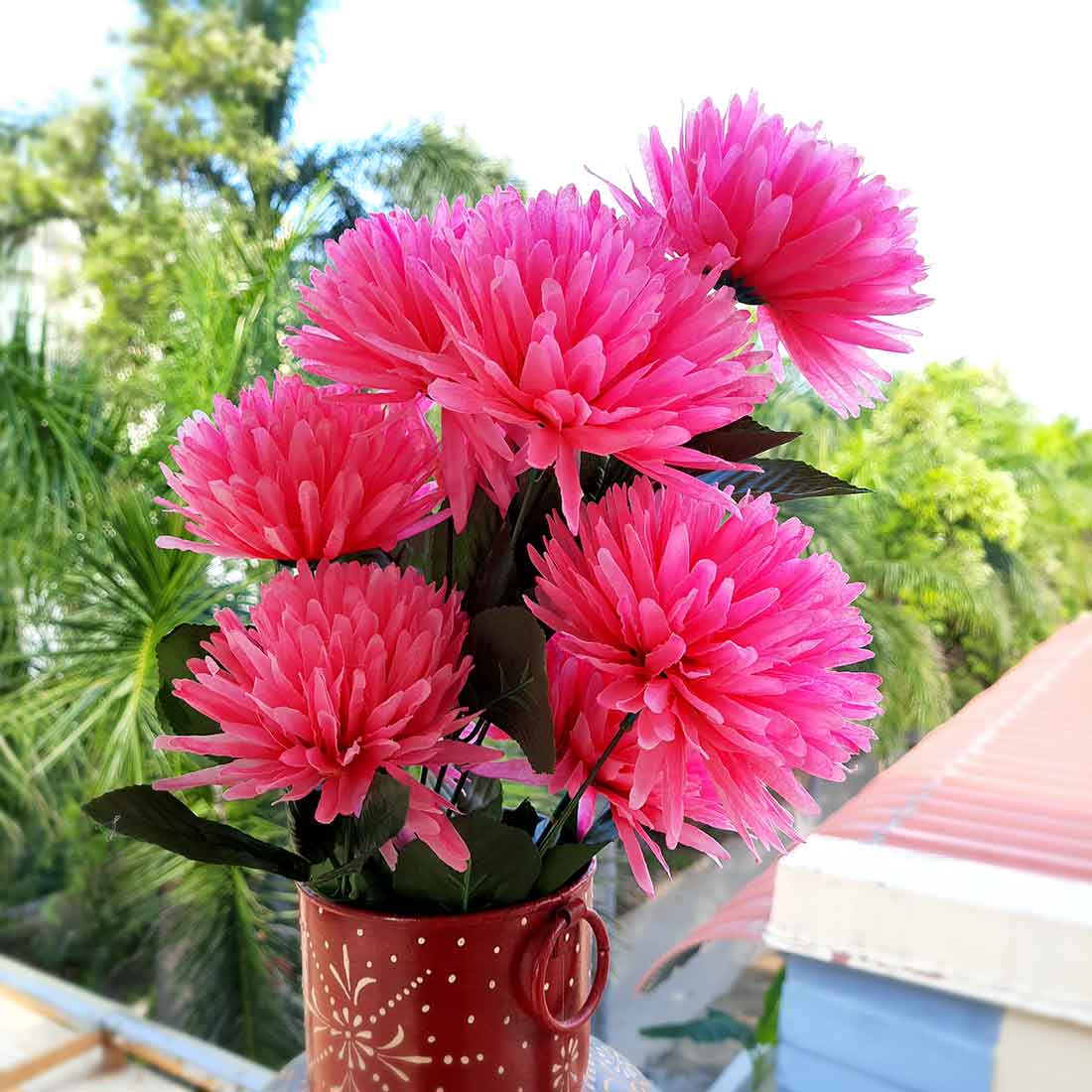Artificial Flowers Bunch- Apkamart #color_Pink