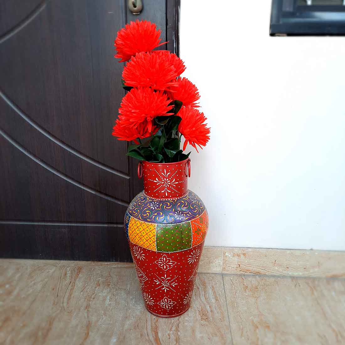 Artificial Flowers Bunch- Apkamart #color_Red