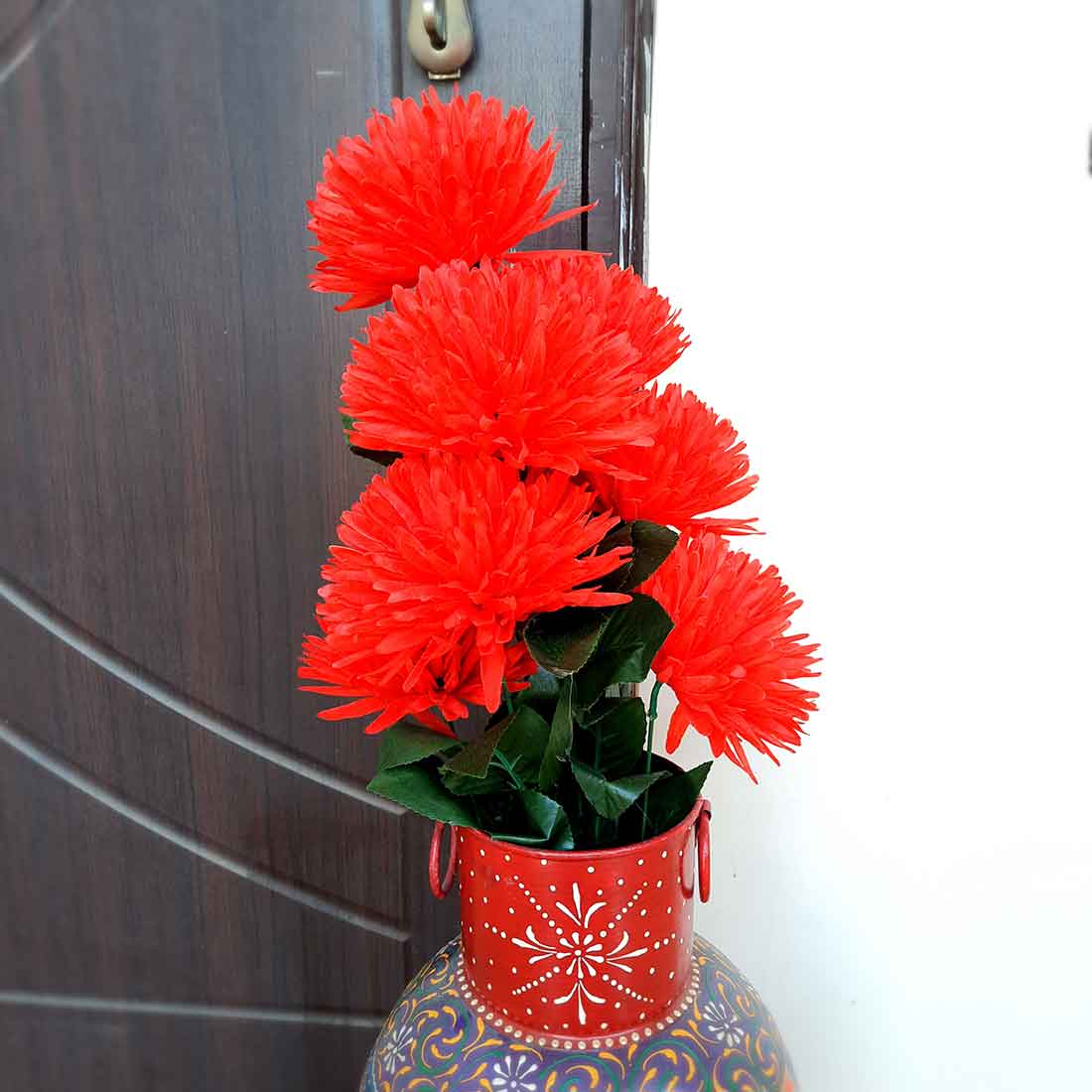 Artificial Flowers Bunch- Apkamart #color_Red