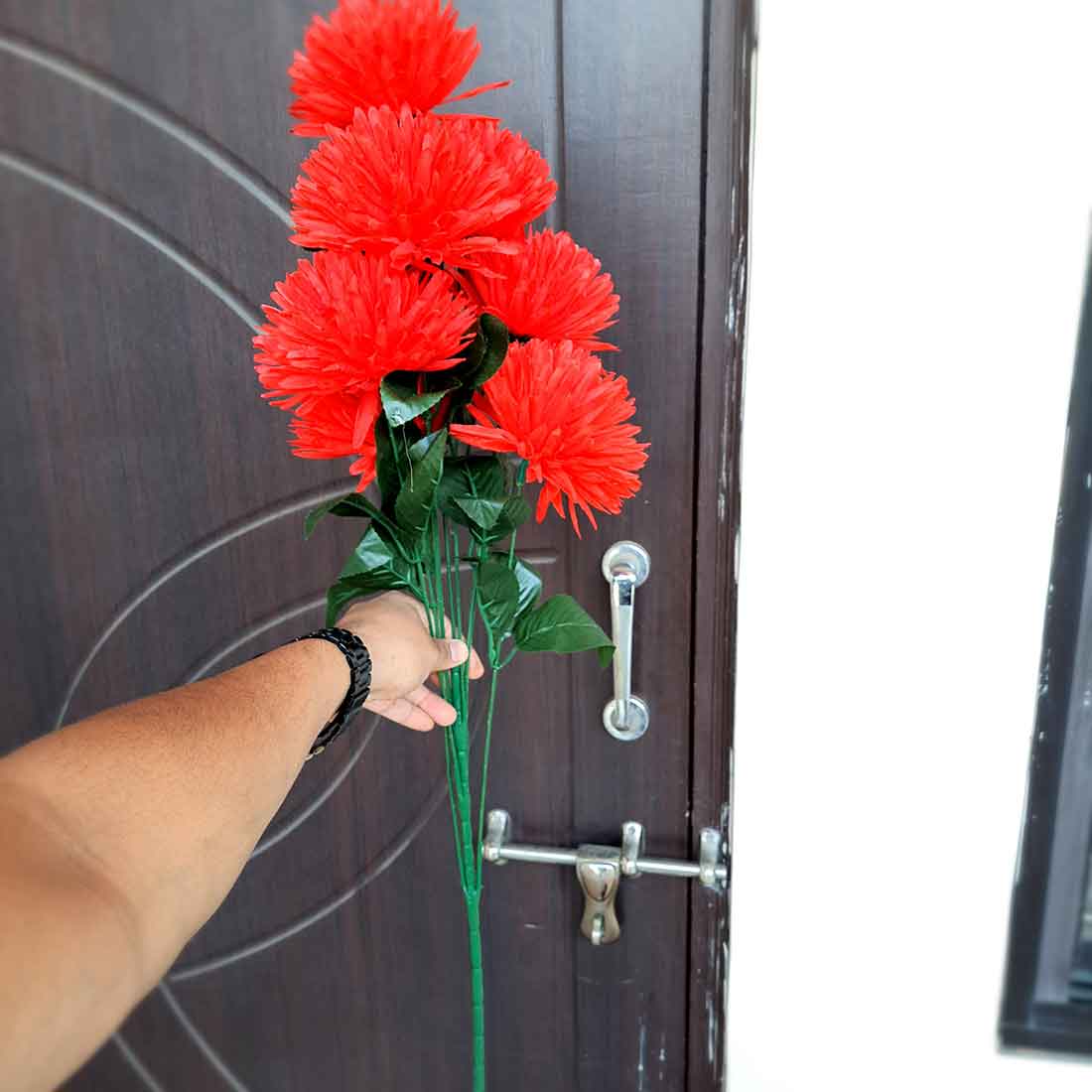 Artificial Flowers Bunch- Apkamart #color_Red