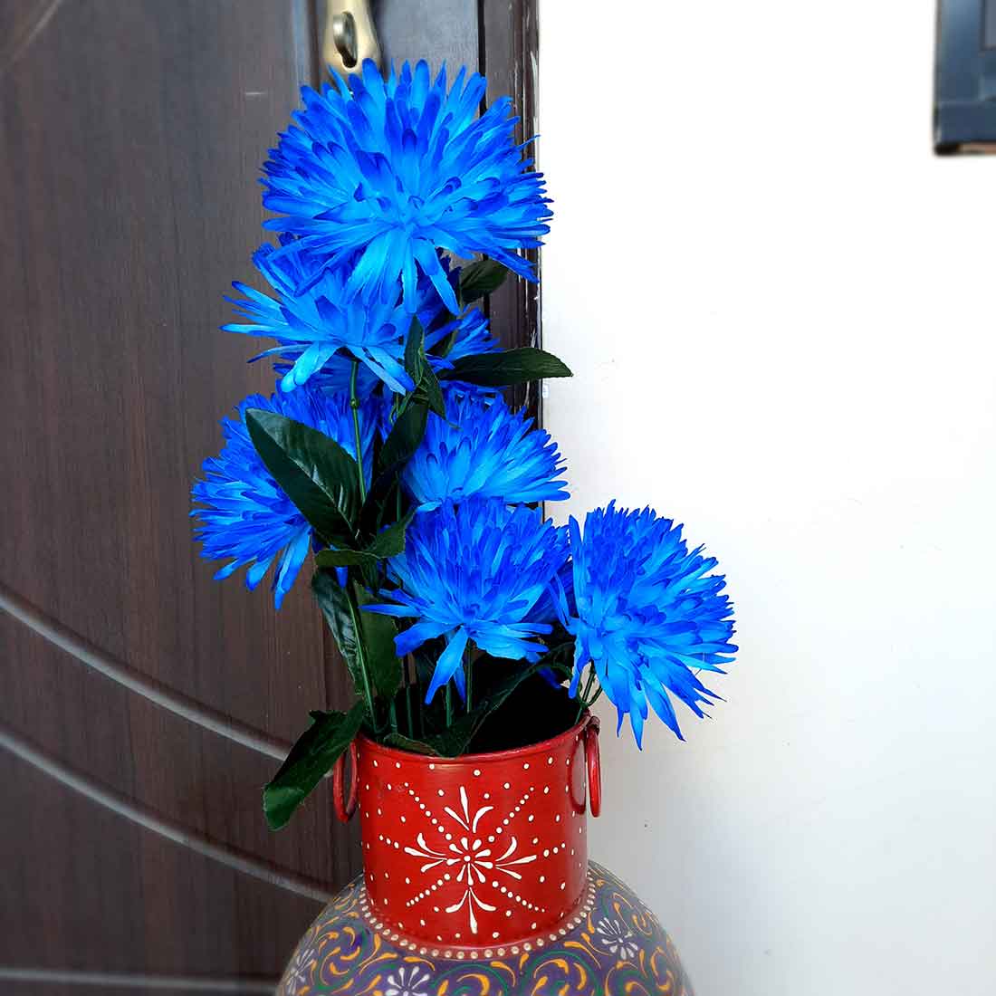 Artificial Flowers Bunch- Apkamart #color_Blue