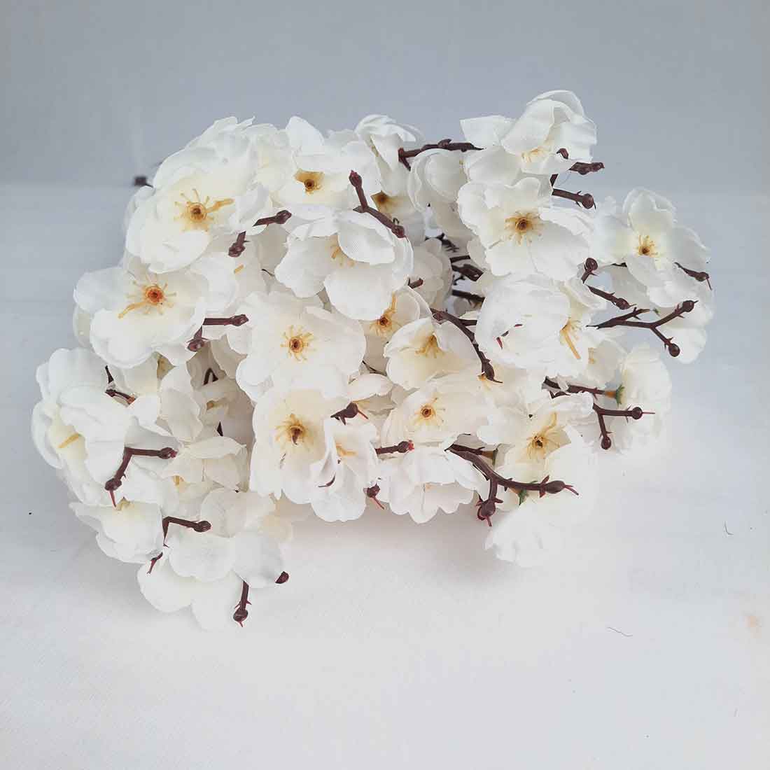 Artificial Flowers Bunch- Apkamart #color_White