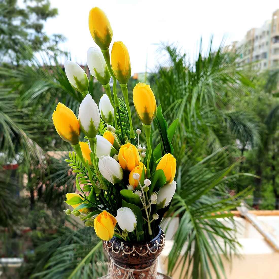 Artificial Flower Bunch- Apkamart #color_Yellow