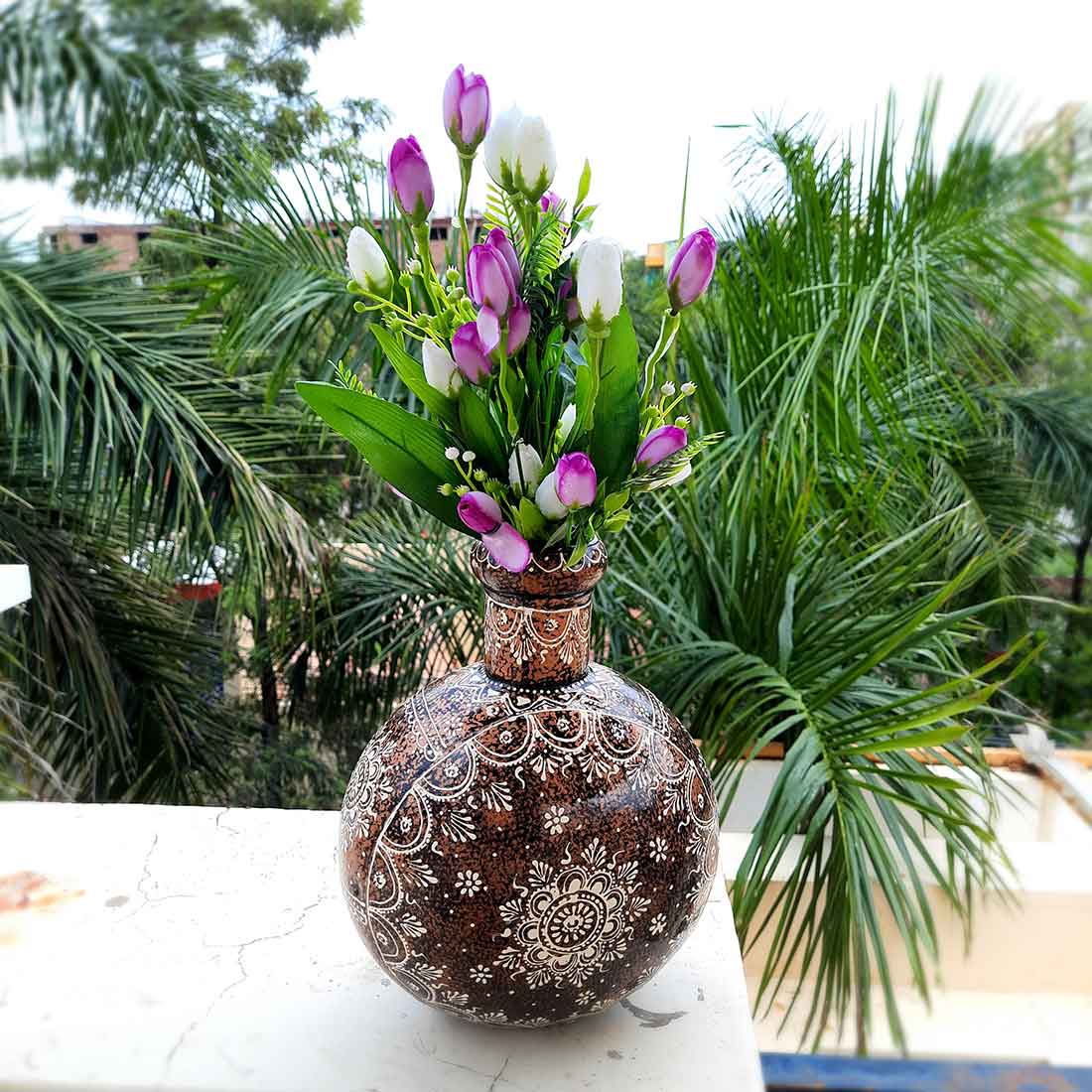 Artificial Flower Bunch- Apkamart #color_Purple