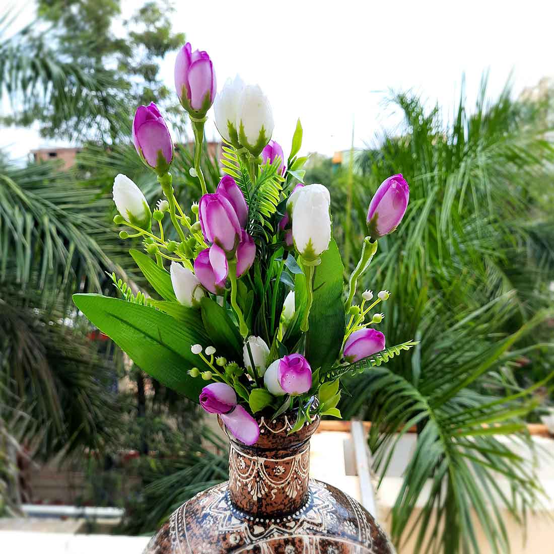 Artificial Flower Bunch- Apkamart #color_Purple