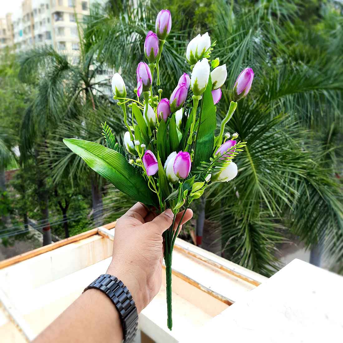 Artificial Flower Bunch- Apkamart #color_Purple