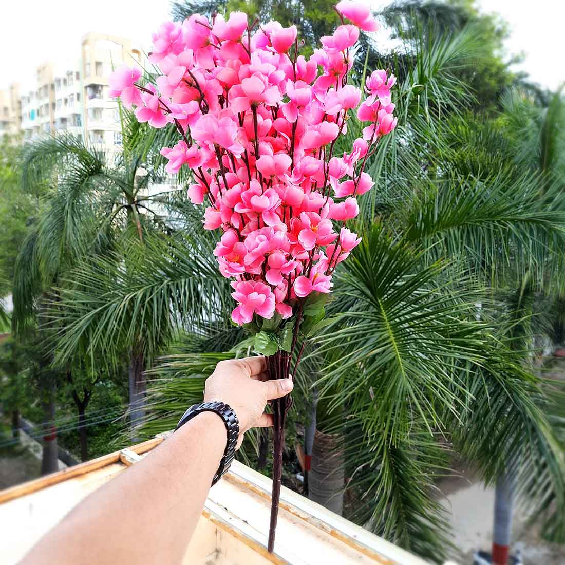 Artificial Flowers Bunch- Apkamart #color_Light Pink