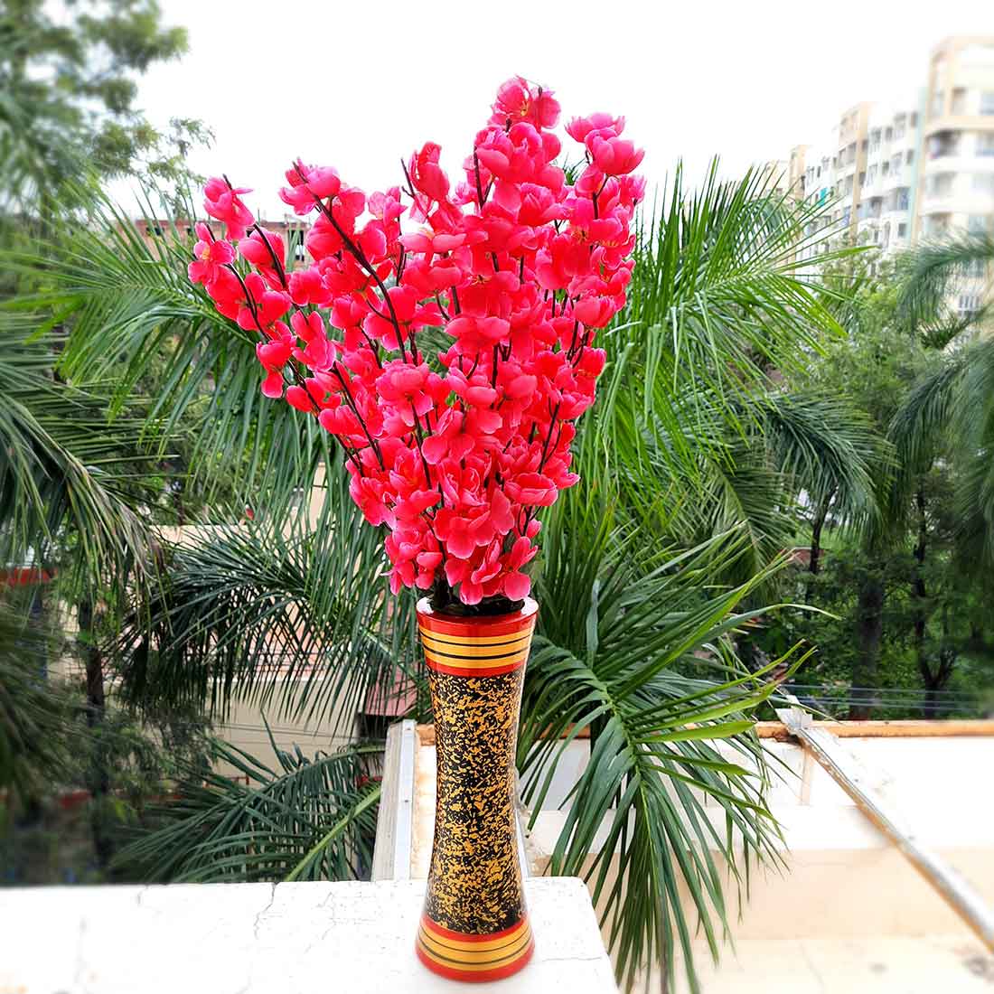Artificial Flowers Bunch- Apkamart #color_Dark Pink