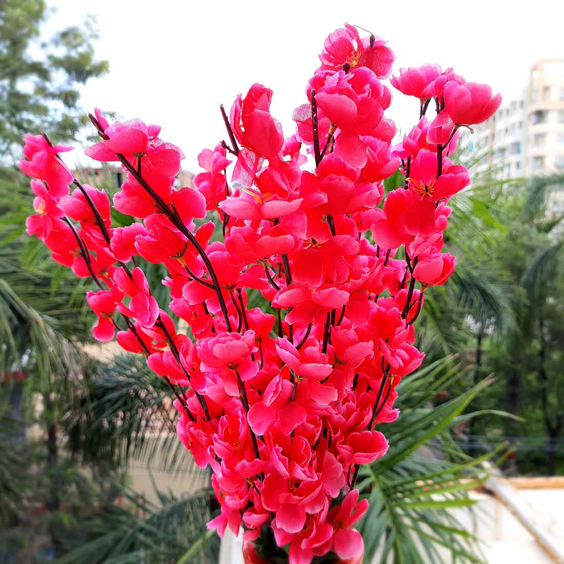 Artificial Flowers Bunch- Apkamart #color_Dark Pink