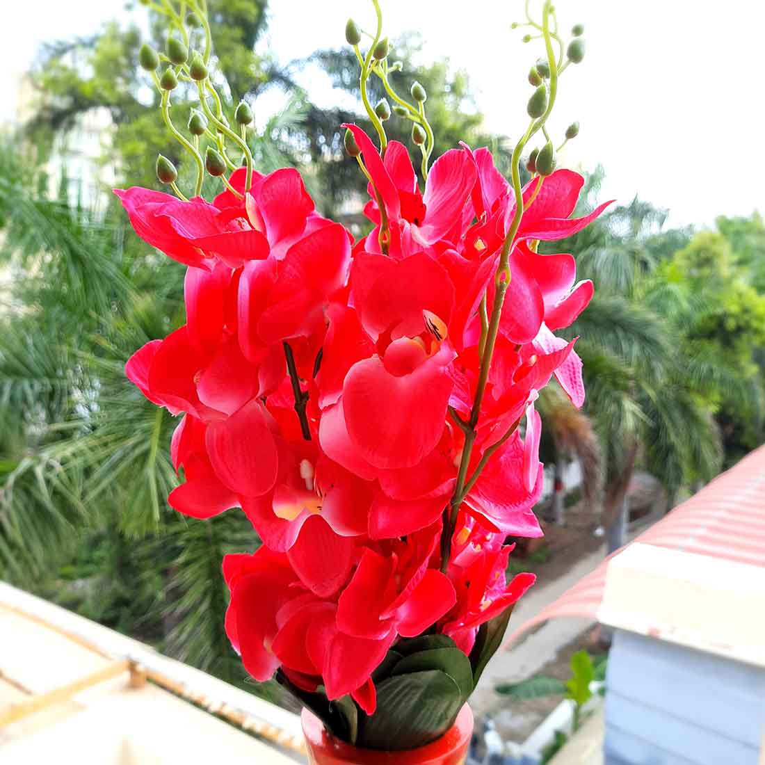 Artificial Flowers Bunch- Apkamart #color_Pink