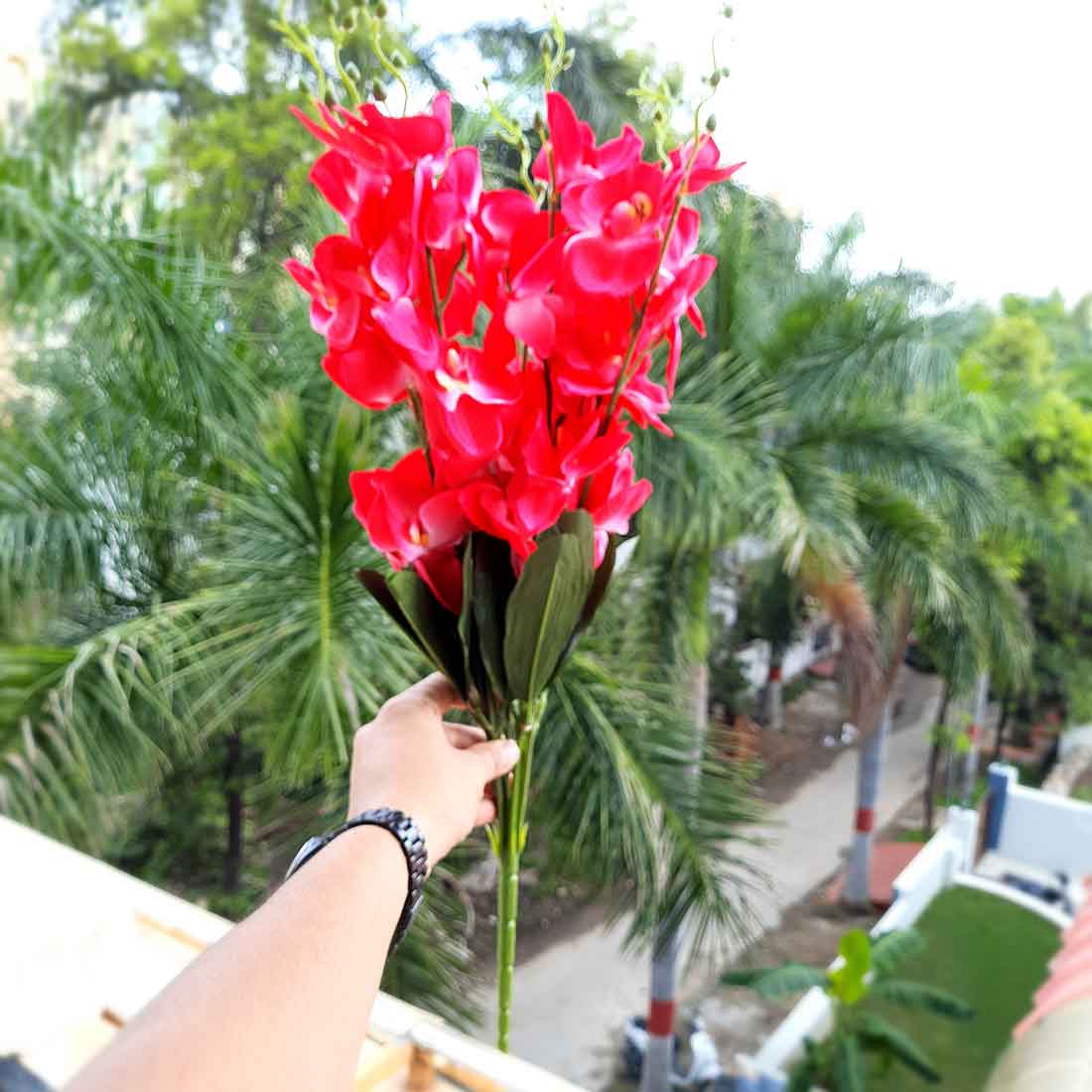 Artificial Flowers Bunch- Apkamart #color_Pink