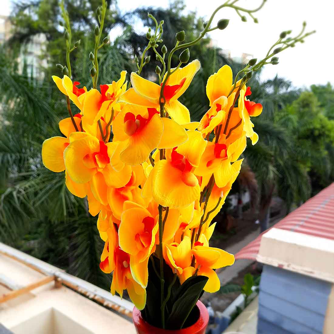 Artificial Flowers Bunch- Apkamart #color_Yellow