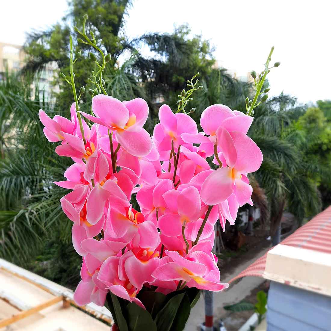 Artificial Flowers Bunch- Apkamart #color_Light Pink