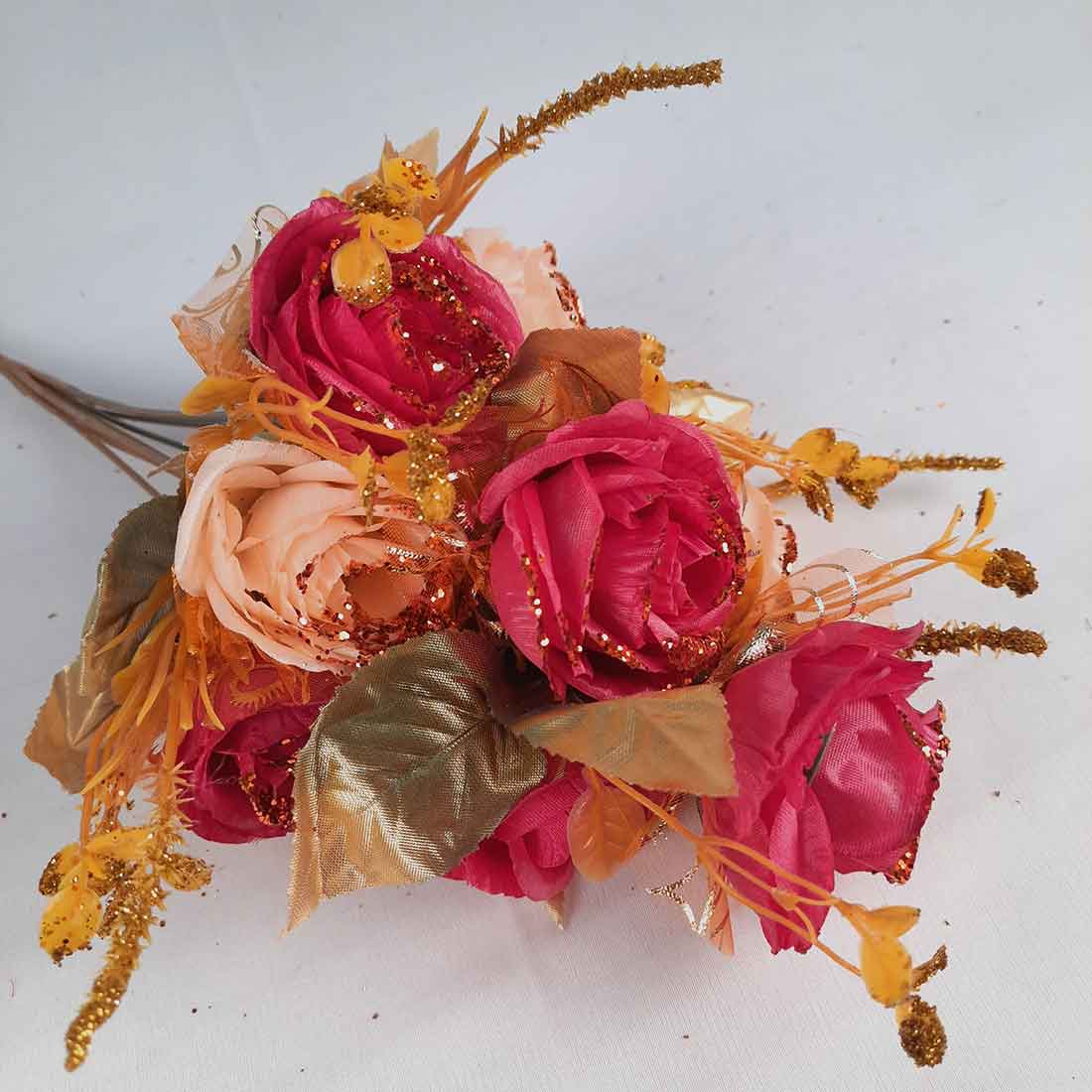 Artificial Flower Plants- Apkamart #color_Dark Pink