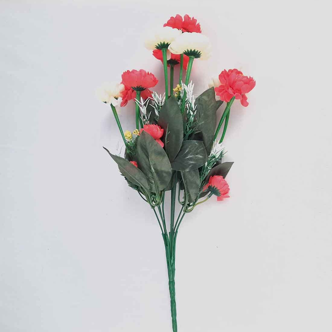 Artificial Flower Bunch- Apkamart #color_White & Pink