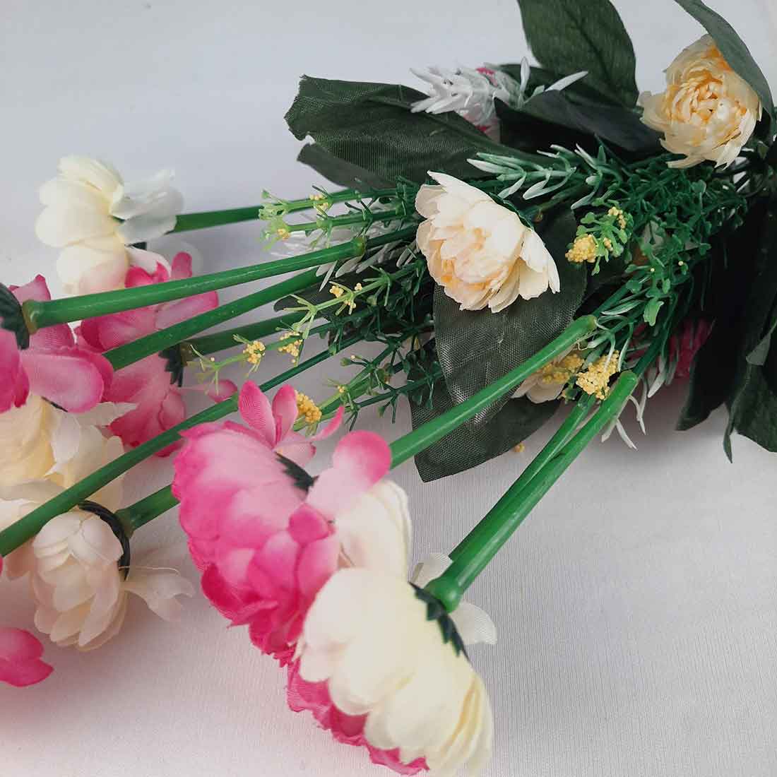 Artificial Flower Bunch- Apkamart #color_Purple & White