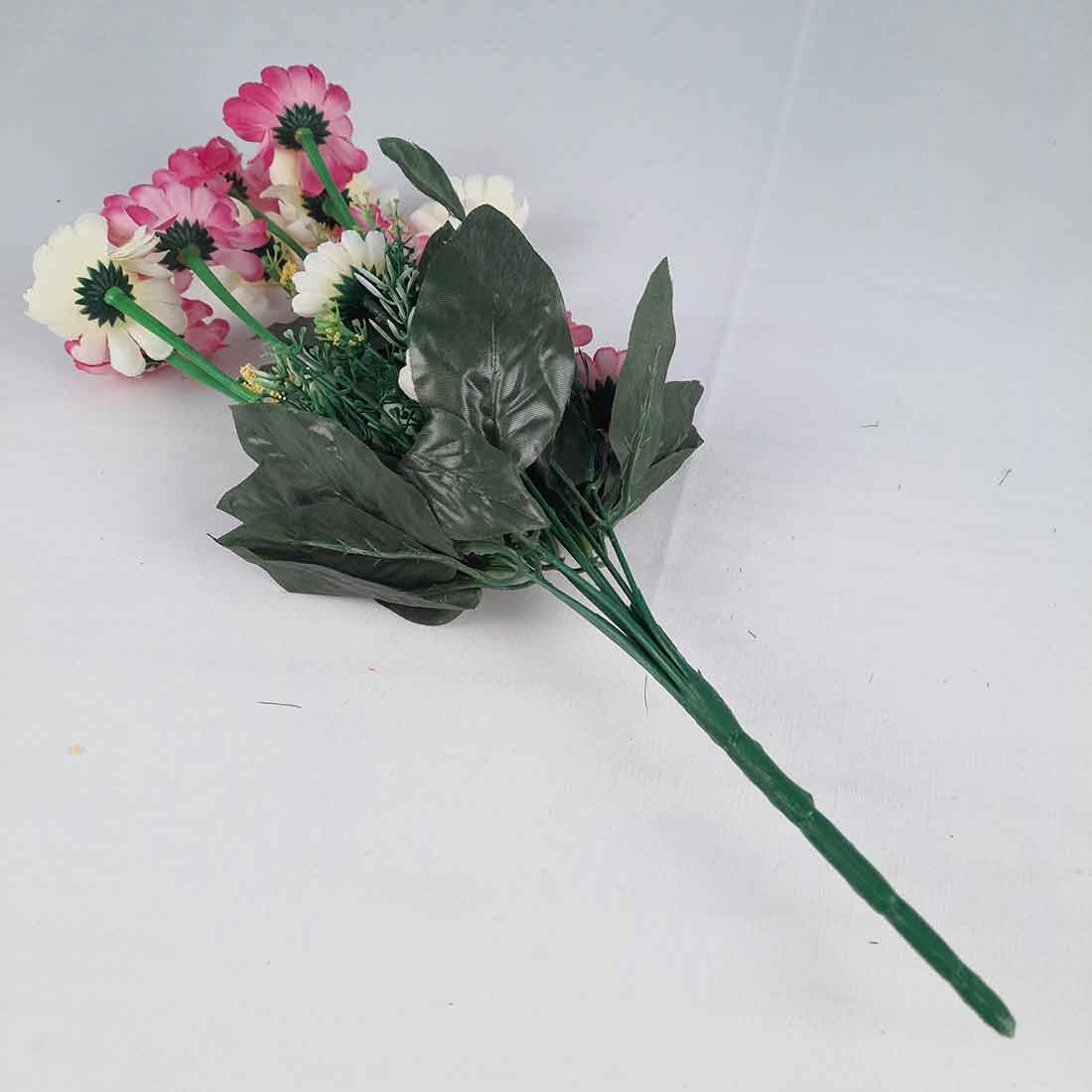Artificial Flower Bunch- Apkamart #color_Purple & White