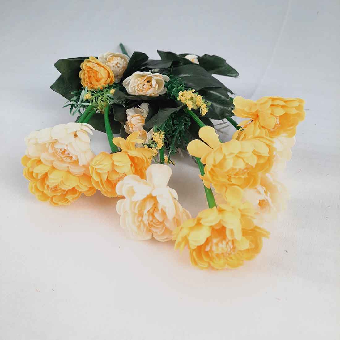 Artificial Flower Bunch- Apkamart #color_Yellow