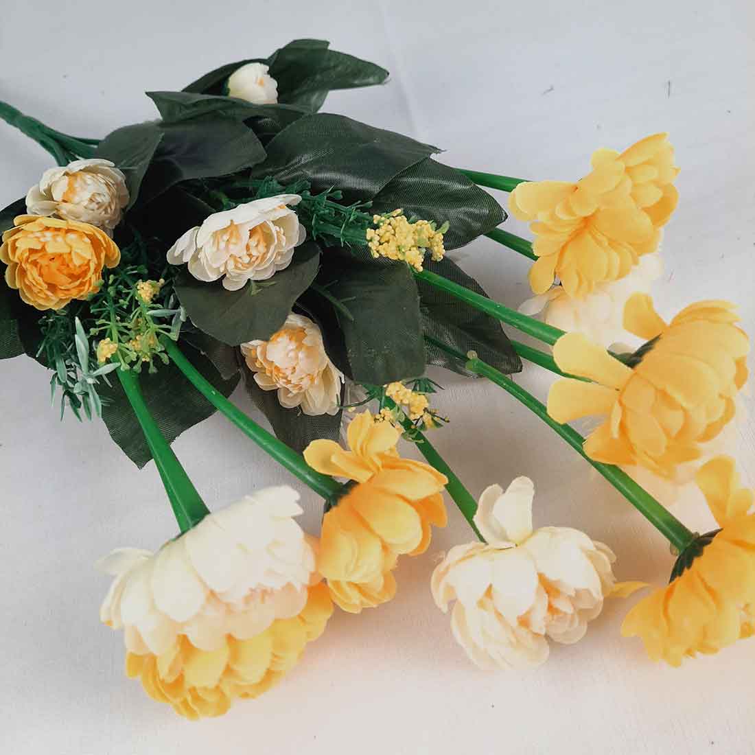 Artificial Flower Bunch- Apkamart #color_Yellow