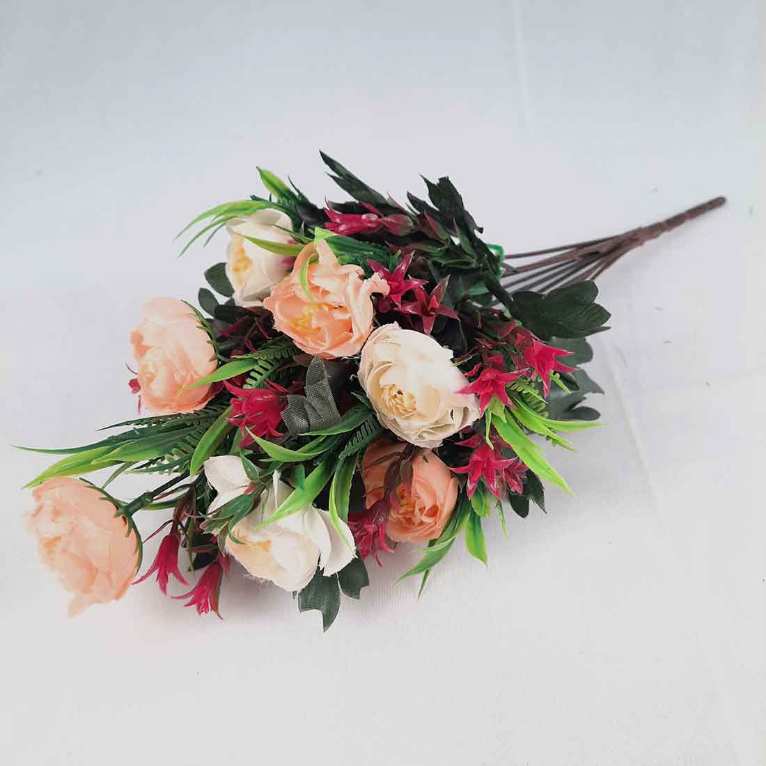 Artificial Flowers Bunch- Apkamart #color_Peach