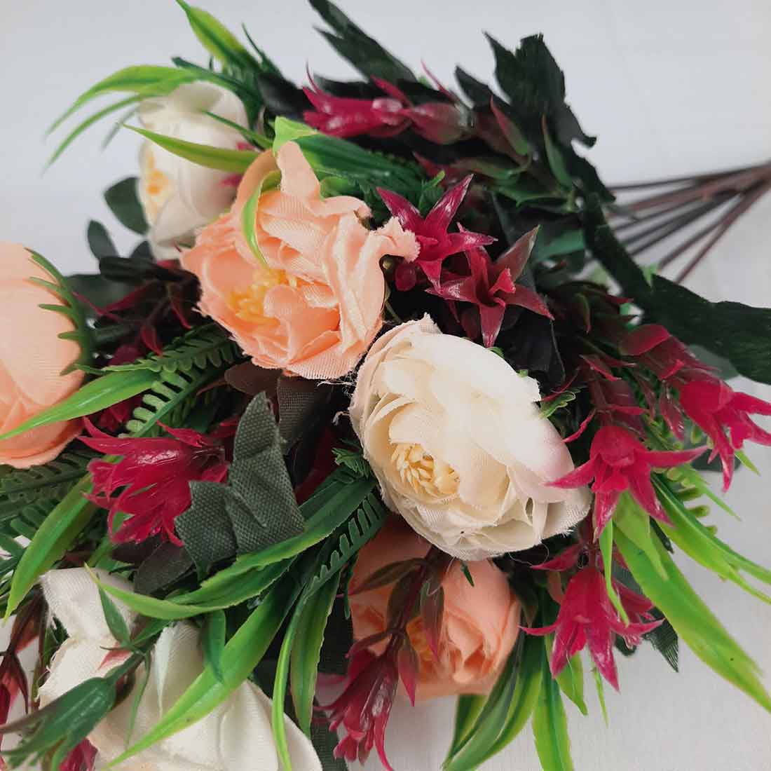 Artificial Flowers Bunch- Apkamart #color_Peach