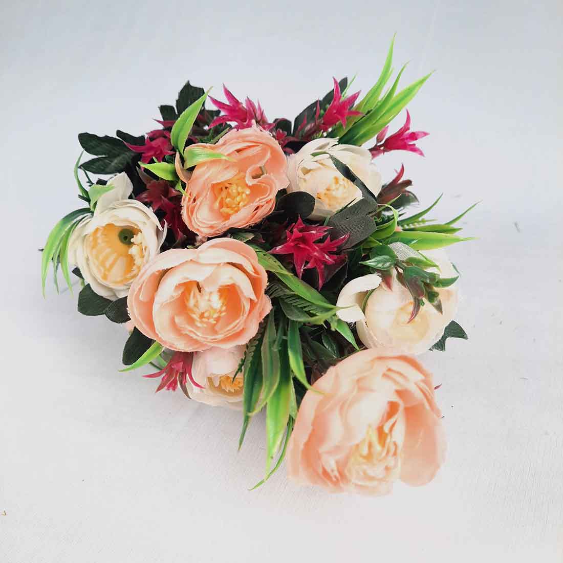 Artificial Flowers Bunch- Apkamart #color_Peach