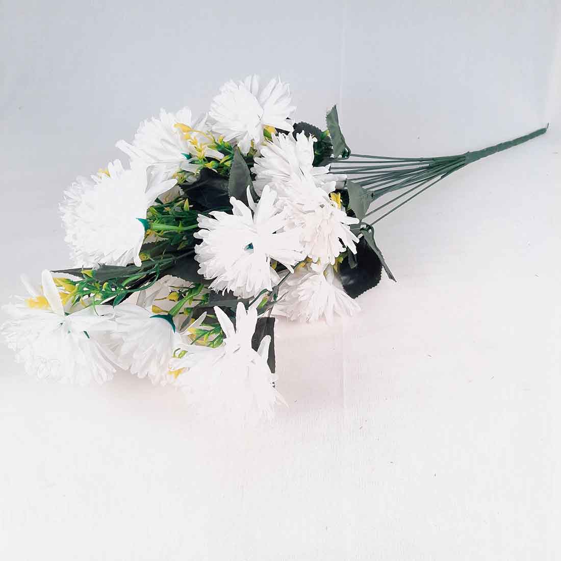 Artificial Flowers Bunch- Apkamart #color_White