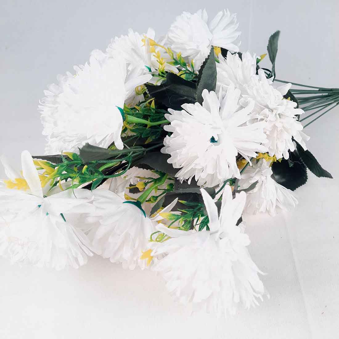 Artificial Flowers Bunch- Apkamart #color_White