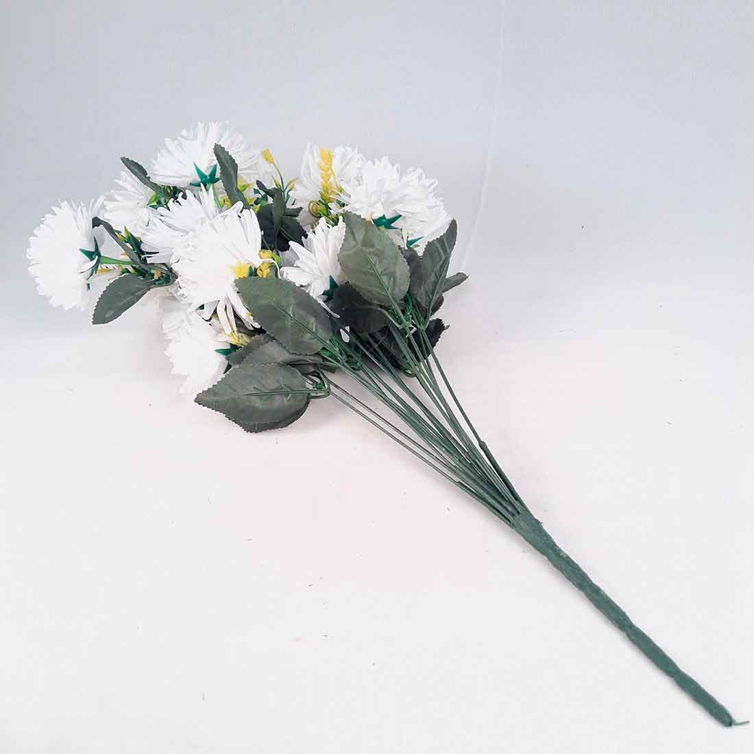 Artificial Flowers Bunch- Apkamart #color_White