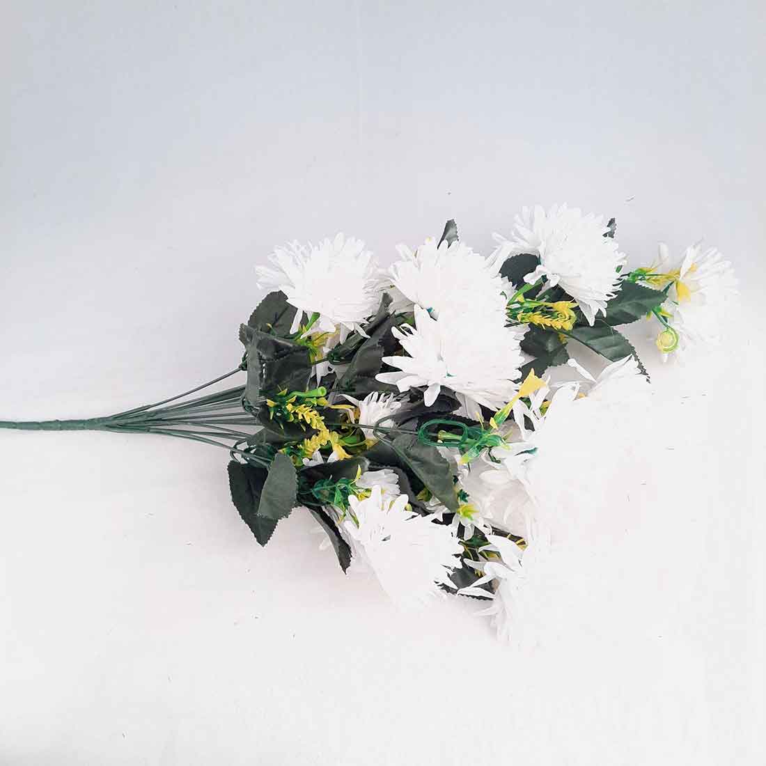 Artificial Flowers Bunch- Apkamart #color_White