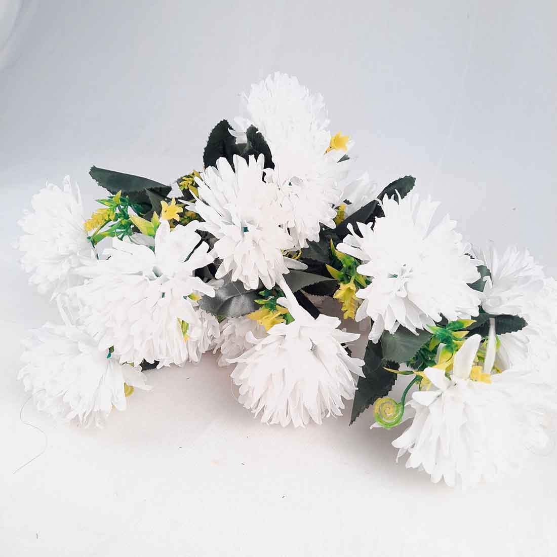 Artificial Flowers Bunch- Apkamart #color_White
