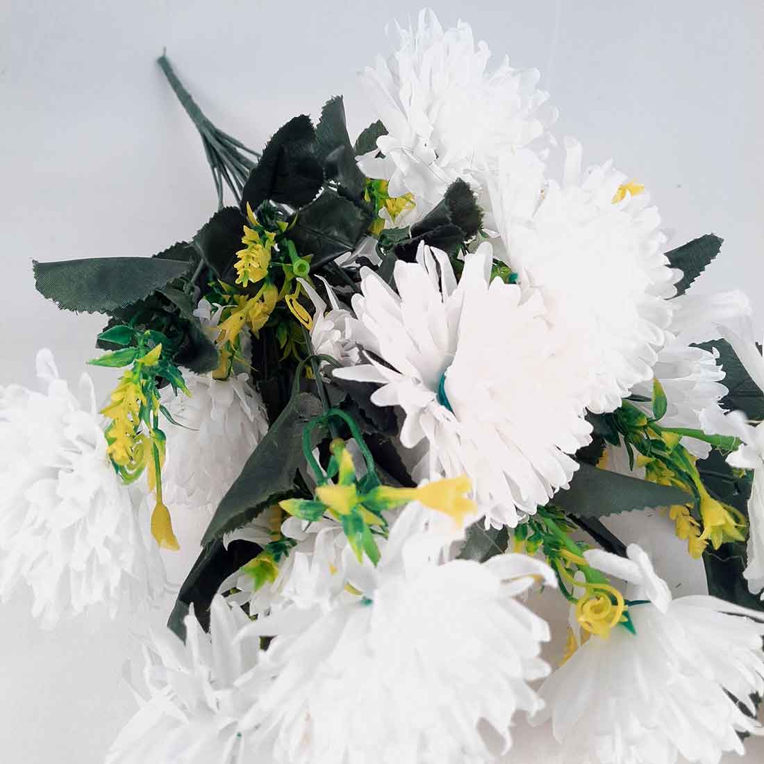 Artificial Flowers Bunch- Apkamart #color_White