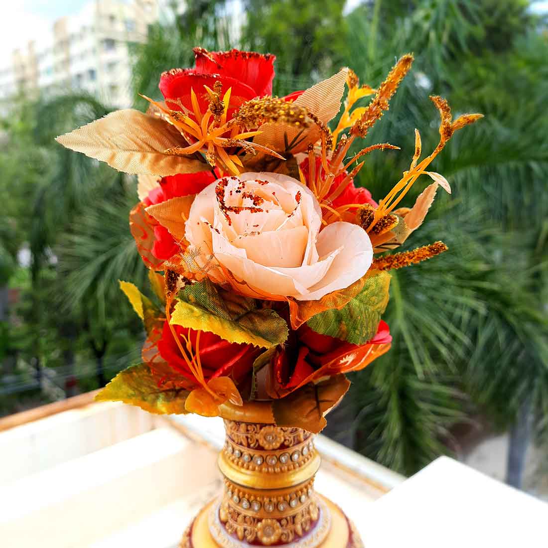 Artificial Flower Plants- Apkamart #color_Red